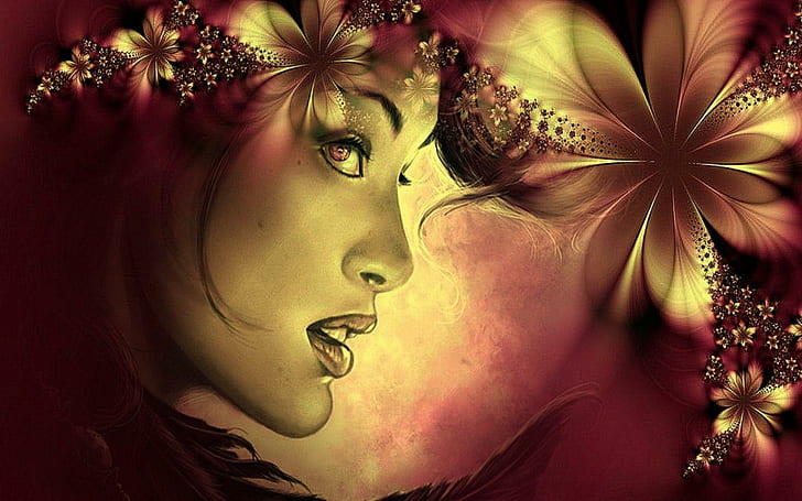 Art Of Maiden สวยน่ารักศิลปะของหญิงสาวหญิงน่ารักสาวสวยดอกไม้ศิลปะผู้หญิง colorfu, วอลล์เปเปอร์ HD