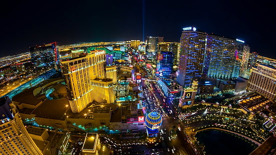 Las Vegas, cidade, noite, EUA, luzes da cidade, HD papel de parede HD wallpaper