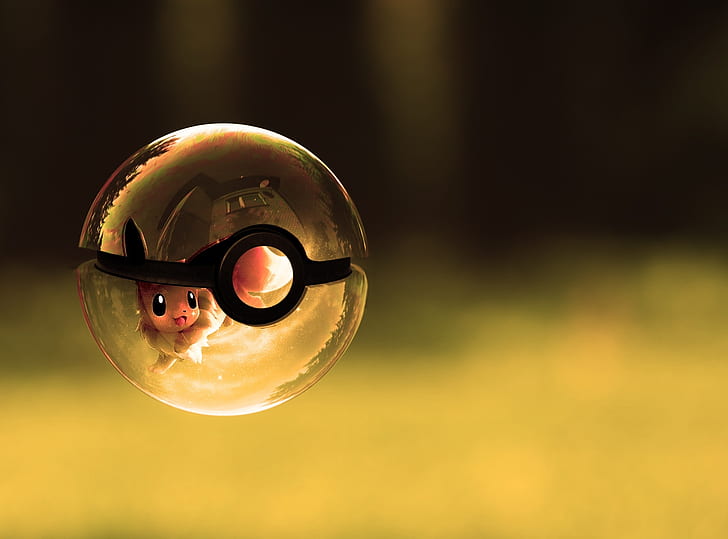 Pokémon, Bubble, Eevee (Pokémon), Eeveelutions, Pokeball, Nave, Sfondo HD