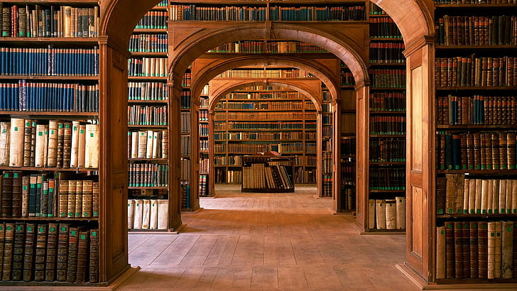 books, Interior Design, Interiors, Knowledge, library, Shelves, HD wallpaper