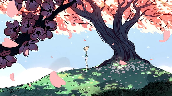 TV Show, Steven Universe, Pearl (Steven Universe), Tree, HD wallpaper HD wallpaper