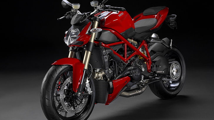 красный передний мотоцикл Ducati Streetfighter угол 1920x1080 Мотоциклы Ducati HD Art, красный, передний, HD обои