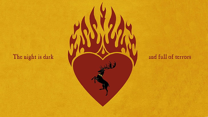 The Night is dark logo, Game of Thrones, HD wallpaper