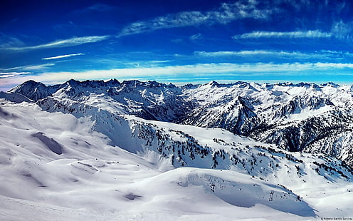Pireneler dağ Aran Valley-Windows 10 HD Wallpa .., karla kaplı dağ, HD masaüstü duvar kağıdı HD wallpaper