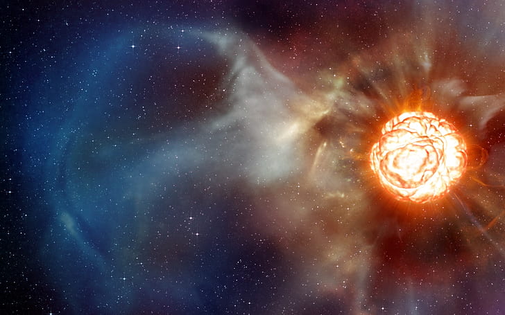 the explosion, star, supernova, HD wallpaper