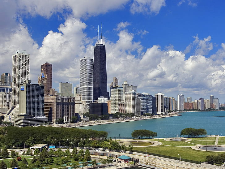La Costa Dorada de Chicago, Illinois, oro, costa, Chicago, Illinois, Fondo de pantalla HD