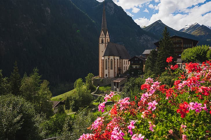 mountains, Austria, Church, Carinthia, Holy blood, HD wallpaper