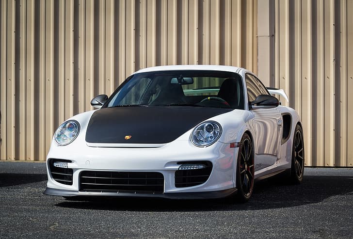 Porsche, Black, White, Wheels, GT2RS, HD wallpaper