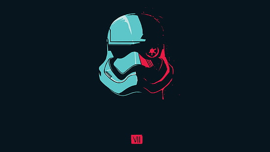 stormtrooper, Междузвездни войни, Междузвездни войни: Силата се пробужда, минимализъм, произведения на изкуството, HD тапет HD wallpaper
