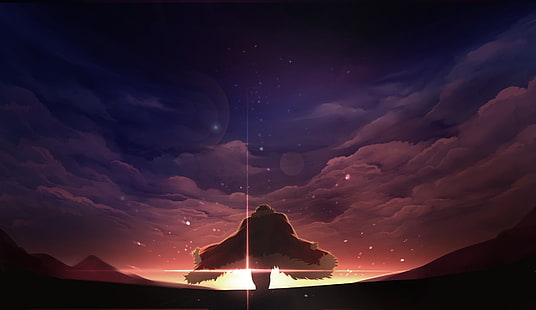 einsamer Baum unter Himmel Wallpaper, Rider (Fate / Zero), Fate-Serie, Anime, HD-Hintergrundbild HD wallpaper