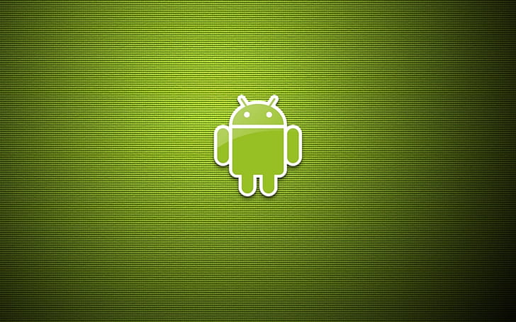 Green Eco Android Logo, logotipo android, android verde, android minimalista, HD papel de parede