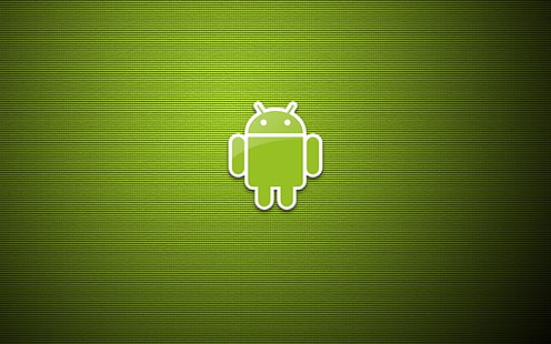 Зелено еко лого на Android, лого на android, зелено android, минималистичен android, HD тапет HD wallpaper