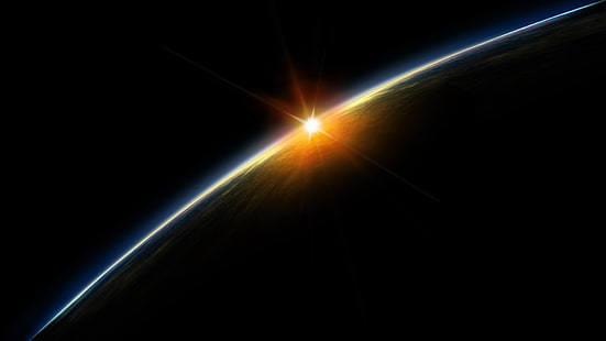 wschód słońca Ziemia Planety kosmiczne HD Art, Ziemia, wschód słońca, Tapety HD HD wallpaper