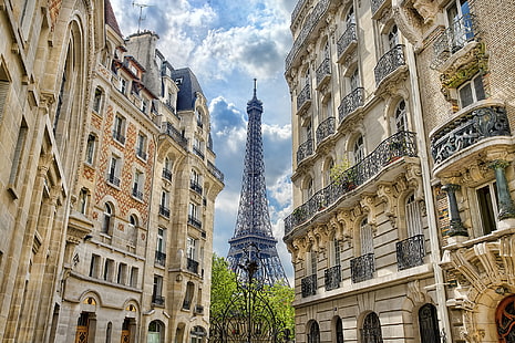 Eiffelturm, Paris, Frankreich, Frankreich, Paris, Gebäude, Haus, Tor, Architektur, Eiffelturm, La Tour Eiffel, Ile-de-France, Gros Caillou, HD-Hintergrundbild HD wallpaper