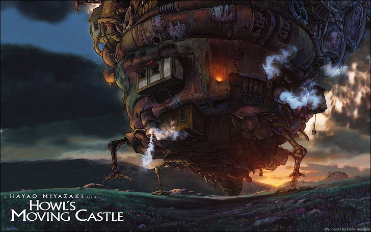 خلفية رقمية لقلعة Howl's Moving Castle ، أنيمي ، Studio Ghibli ، قلعة Howl's Moving، خلفية HD