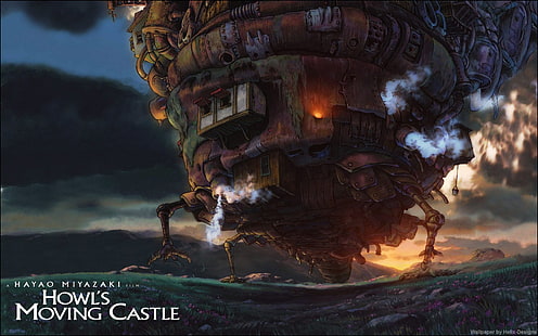 wallpaper digital Howl's Moving Castle, anime, Studio Ghibli, Howl's Moving Castle, Wallpaper HD HD wallpaper