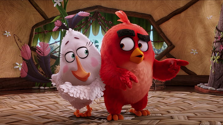 Angry Birds, movies, red, HD wallpaper