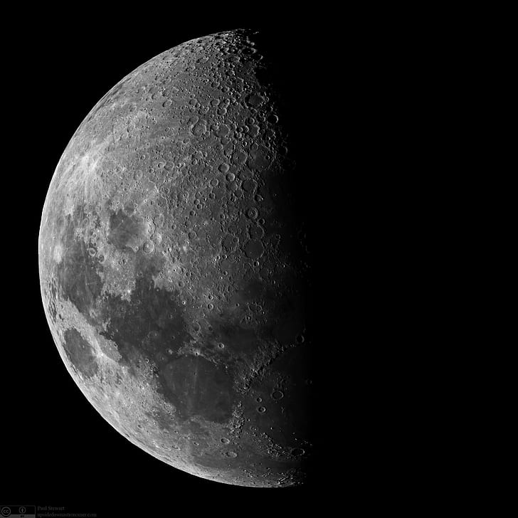 фотография на Луна, Тази вечер, Нарастваща луна, фотография, астрофотография, астрономия, луна, планета - Космос, нощ, луна Повърхност, тъмно, космос, черен Цвят, астрономия Телескоп, HD тапет