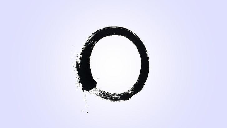 ensō, ouroboros, minimalism, zen, circle, HD wallpaper