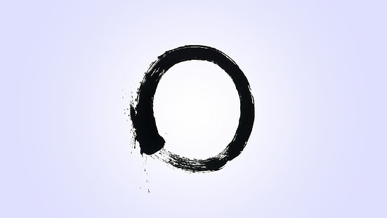 ensō, ouroboros, minimalismo, zen, círculo, Fondo de pantalla HD HD wallpaper