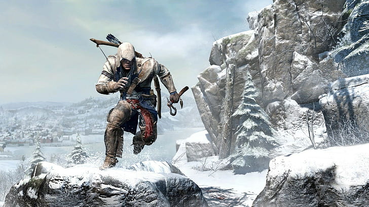 Assassins Creed III คอนเนอร์เคนเวย์อเมริกันปฏิวัติวิดีโอเกม, วอลล์เปเปอร์ HD