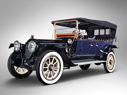 Packard, Packard Six Phaeton, 1914 Packard Six Phaeton, роскошный автомобиль, винтажный автомобиль, HD обои HD wallpaper