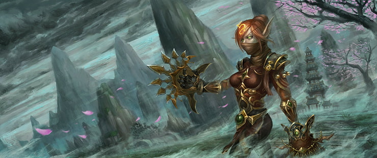 fantasy art, Blood Elf, World of Warcraft: Mists of Pandaria, Sfondo HD HD wallpaper
