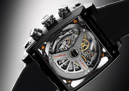 jam tangan, kronometer, Monako Twenty Four, TAG Heuer, Wallpaper HD HD wallpaper