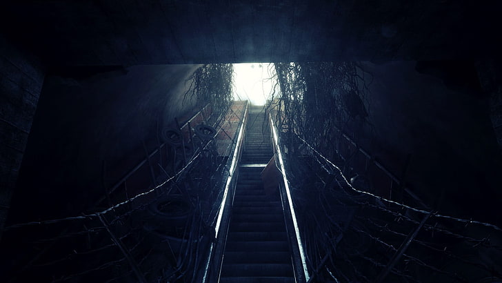 terowongan beton abu-abu, Metro 2033, Metro: Last Light Redux, tangkapan layar, video game, Wallpaper HD