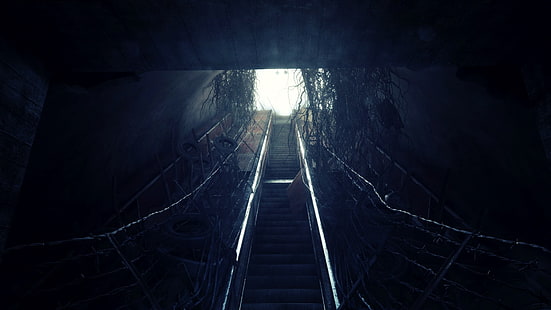 gray concrete tunnel, Metro 2033, Metro: Last Light Redux, screen shot, video games, HD wallpaper HD wallpaper