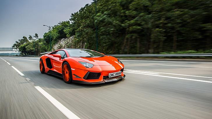 car, Lamborghini, road, DMC, speed, Aventador, LP900-4, HD wallpaper