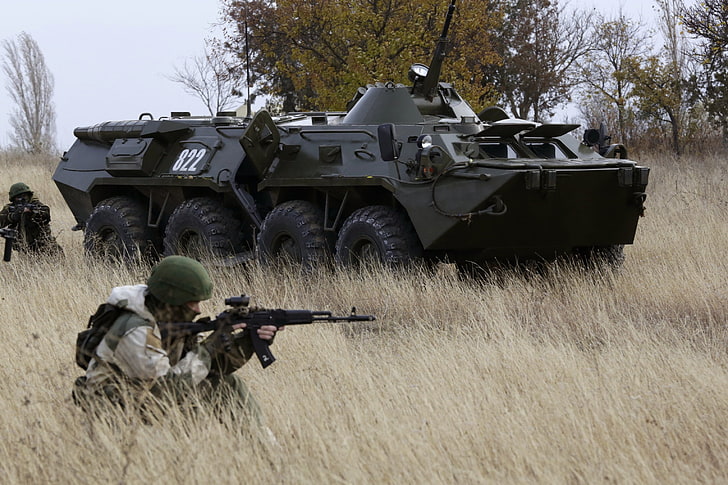 兵士、BTR-80、APC、 HDデスクトップの壁紙