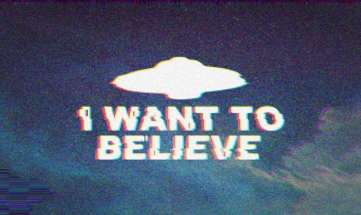 Affiche Je veux croire, The X-Files, extra-terrestres, univers, typographie, vintage, Fond d'écran HD