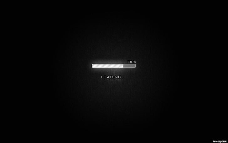 black and gray Samsung laptop, loading, progress bar, minimalism, digital art, simple background, HD wallpaper