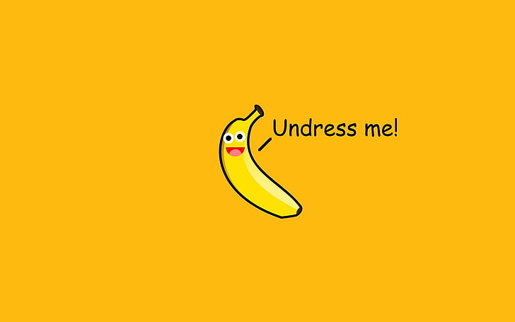 quote, yellow background, typography, bananas, vector, yellow, HD wallpaper