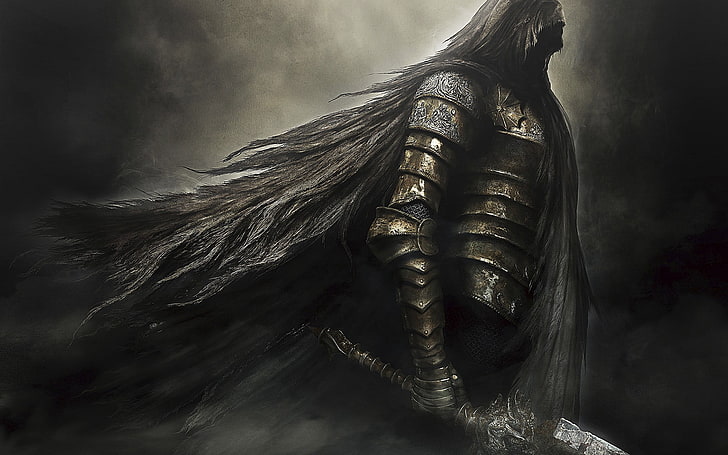 ilustração de cavaleiro, Dark Souls, Dark Souls II, HD papel de parede