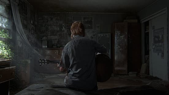  The Last of Us, The Last of Us 2, Ellie Williams, guitar, video games, HD wallpaper HD wallpaper