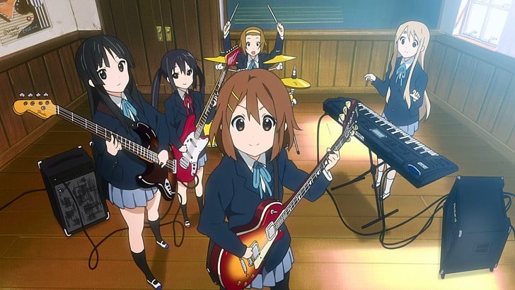 K-on Anime characters illustration HD wallpaper
