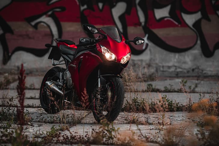 Rojo, Honda, CBR1000RR, Motocicleta, Fondo de pantalla HD