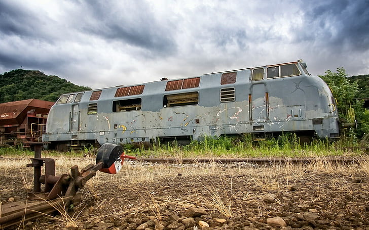 pociąg, pojazd, opuszczony, Tapety HD