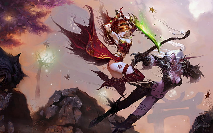 blood elf elves elven battle Video Games World of Warcraft HD Art , wow, elves, Blood Elf, worrioress, HD wallpaper