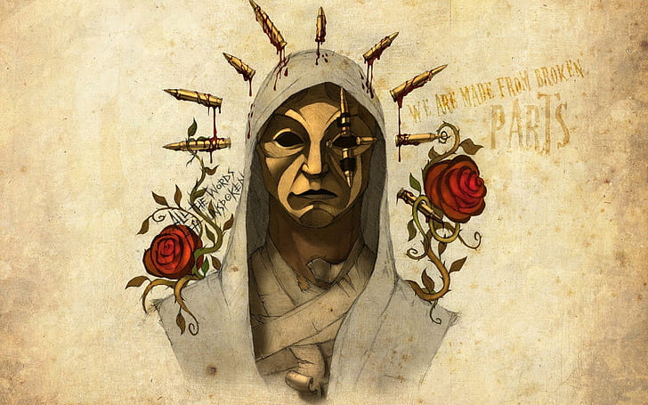 Hollywood Undead - We Are Made From Broken Parts, we are made from broken parts illustration, music, 2560x1600, hollywood undead, we are made from broken parts, HD wallpaper