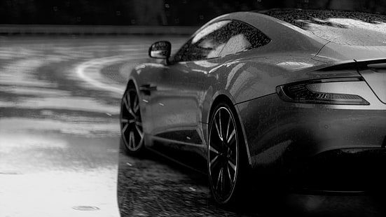 Driveclub, carro, chuva, Aston Martin, HD papel de parede HD wallpaper
