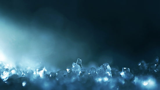 clear gemstone, background, ice, light, shadow, HD wallpaper HD wallpaper