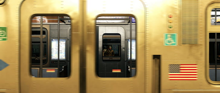 метро, ​​поезд, размытость, окно, HD обои