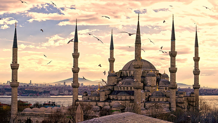 Blaue Moschee, Sultan Ahmed Mosque, Istanbul, Türkei, Reise, Tourismus, HD-Hintergrundbild