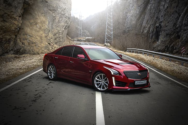 montanhas, torre, cadillac, moutain, cts-v, ingushetia, cadillac cts, cadillac cts-v, HD papel de parede