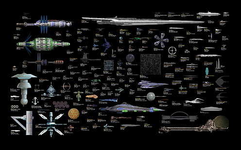 Metallwerkzeugteile, Star Trek, Star Wars, Babylon 5, Raum: Über und über, Battlestar Galactica, Firefly, Farscape, Lexx, Stargate, Science-Fiction, HD-Hintergrundbild HD wallpaper