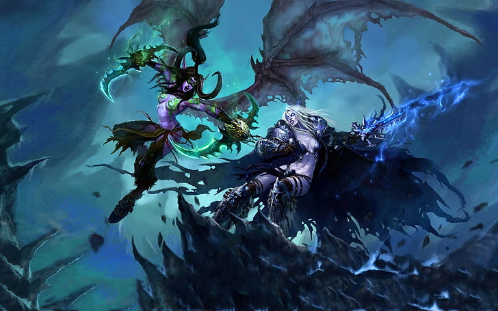 arthas, Genderswap, Illidan Stormrage, rpg, World Of Warcraft: Wrath Of The Lich King, HD wallpaper