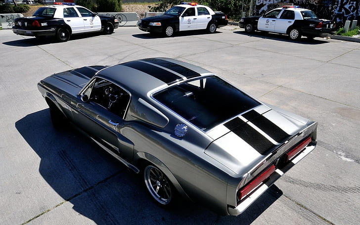 Ford Mustang, Shelby, polizia, Sfondo HD